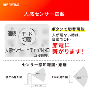 ヒーター セラミックファンヒーター 人感センサー付き JCH-126T-W ホワイト アイリスオーヤマ 1200W マイコン式 小型 足元 暖房 セラミック ヒーター 節電 トイレ コンパクト 小型 軽量 キッチン 勉強 脱衣所