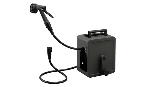 フルカバーコンパクトホースリール10m FCH-10M ダークグレー アイリスオーヤマ 雑貨 日用品 庭 洗車 水やり 外 ベランダ 園芸用品 