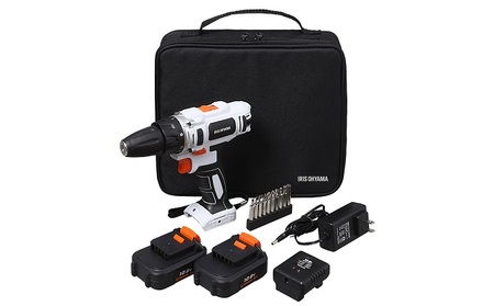 充電式ドライバドリル JCD28-C アイリスオーヤマ 電動工具 DIY 軽量 ハイパワー 初心者 スピード 調整機能 低速 高速 2段階 切り替え クラッチ 13段階 トルク LEDライト バッテリー 2個付属 