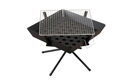 焚き火台 TKB-ST43 アイリスオーヤマ キャンプ用品 アウトドア用品 アウトドアグッズ キャンプ 簡単組み立て 網付き ダッチオーブン調理 耐熱黒塗装 