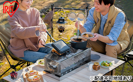 バーベキューコンロ 卓上 ミニ 3～4人用 CBBQ-500 BBQコンロ シルバー アイリスオーヤマ アウトドア キャンプ コンパクト 調理グッズ  | 宮城県大河原町 | ふるさと納税サイト「ふるなび」