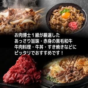 【訳あり】宮城県産黒毛和牛 1.0kg(500g×2)部位厳選切り落とし すき焼き・しゃぶしゃぶ用【配送不可地域：離島】【1571147】
