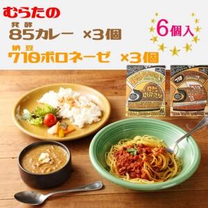 むらた85(発酵)カレー、むらた710(納豆)ボロネーゼ セット(200g×計6個)【1422841】