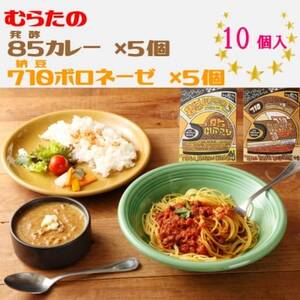 むらた85(発酵)カレー、むらた710(納豆)ボロネーゼ セット(200g×計10個)【1422847】