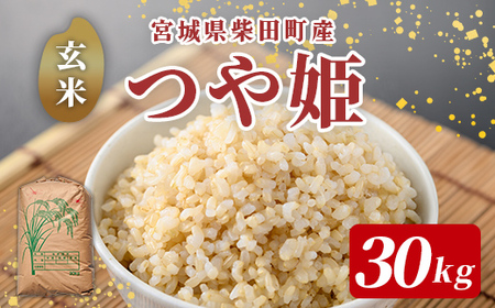【令和7年産】柴田町産 つや姫 <玄米> 30kg お米 おこめ 米 コメ 白米 つやひめ ご飯 ごはん おにぎり 宮城米 令和7年産 お弁当 【下名生ファーム】 sh124