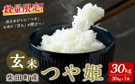 ＜2026年1月以降順次発送予定！＞【令和7年産 新米】つや姫 玄米 30kg 柴田町産 数量限定 お米 おこめ 米 コメ ご飯 ごはん おにぎり お弁当 【加藤農園】sh143