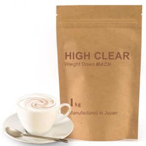 HIGH CLEAR ウェイトダウンマッハプロテイン 1kg(約40回分) 本格カフェオレ味【1252141】