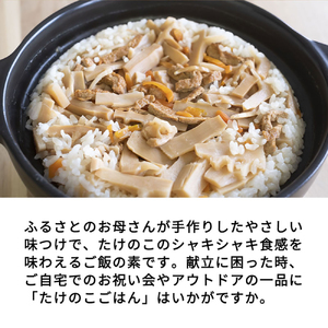 【丸森町特産】 たけのこカレー4個とたけのこご飯のもと 3個【08108】