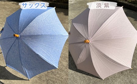 【西川洋傘加工所】1本1本職人の手作り・麻100％晴雨兼用傘 サックス