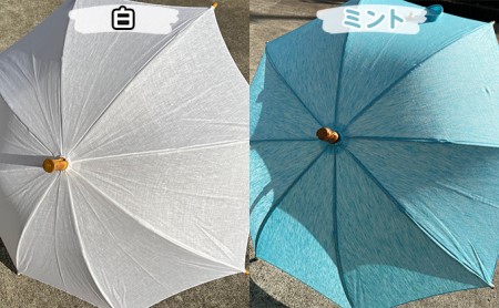 【西川洋傘加工所】1本1本職人の手作り・麻100％晴雨兼用傘 サックス