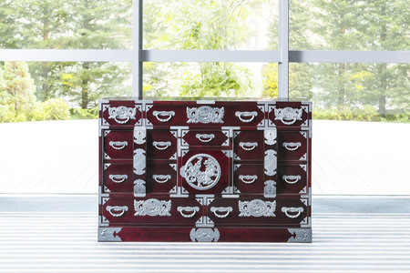 仙台箪笥 四.五尺部屋箪笥90 木地呂漆塗り (申込書返送後、3ヶ月～8ヶ月程度でお届け)