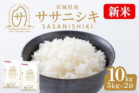 ＜令和5年産＞宮城県産ササニシキ 5kg×2 ta204【パールライス宮城】