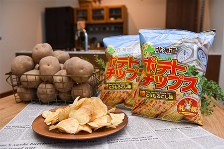 ご当地スナック 北海道ポテトチップス 焼とうもろこし味 70g 24袋 お菓子 おやつ 国産馬鈴薯 北海道深川市 ふるさと納税サイト ふるなび