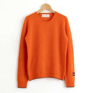 カシミヤ ニット セーター カシミヤ(キャロット )男性用サイズ:LL(46)≪白田のカシミヤ≫