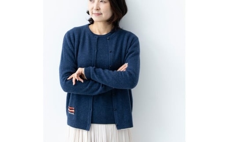 カシミヤ カーディガン カシミヤ(ブルー )女性用サイズ:M(38)≪白田のカシミヤ≫