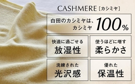 ストール カシミヤ ≪白田のカシミヤ≫  カシミヤ100%  カシミヤ （L.イエロー）カシミア マフラー