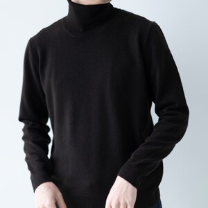 カシミヤ タートル ニット度詰 カシミヤ(コゲチャ )男性用サイズ:L(44)≪白田のカシミヤ≫