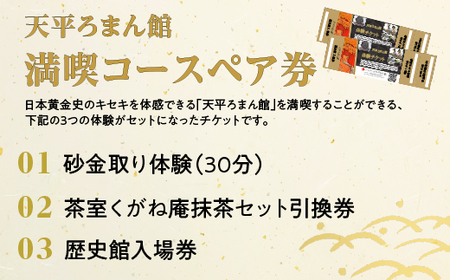 日本初の産金地・天平ろまん館満喫コースペア券