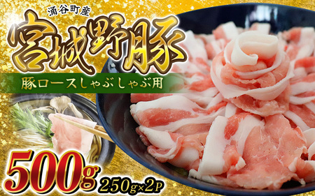 豚肉 しゃぶしゃぶ 涌谷町産 宮城野ポーク 豚ロース しゃぶしゃぶ用 500g (250g×2P) 【sari005】