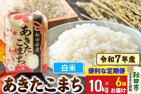 《定期便6ヶ月》 あきたこまち 10kg(5kg×2袋)  令和7年産 【白米】秋田県産