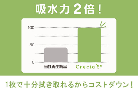 最短翌日発送《6ヶ月ごとに2回お届け》定期便 ハンドタオル クレシアEF  ソフトタイプ200 2枚重ね 200組(400枚)×30パック