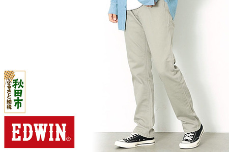 EDWIN インターナショナルベーシック 403 フレックス ふつうのストレートパンツ MENS【34インチ・ベージュ】E403F-16-34