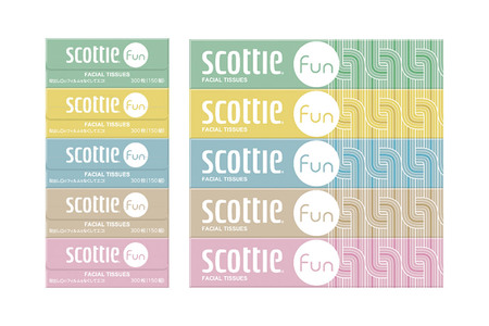 ティッシュペーパー スコッティ ティシュー ファン 150組 5箱×12パック