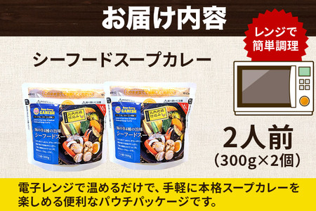 カレー シーフード スープカレー レンジパウチ 2人前 2個