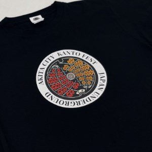 秋田市 マンホールTシャツ 黒 Sサイズ【1305008】
