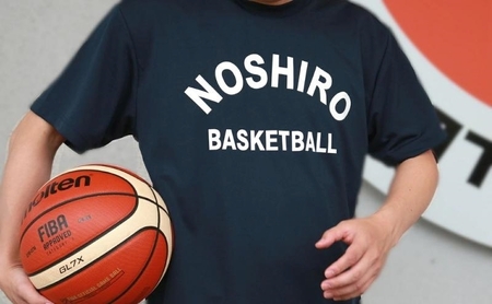 「バスケの街 能代」 オリジナルTシャツ 【ネイビー】 ファッション 服 男性 メンズ 女性 レディース 高校バスケ トップス LL