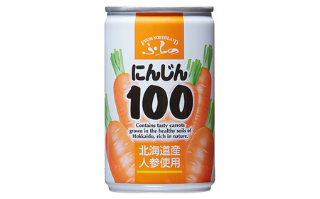 【 3ヵ月 定期便 】ふらの にんじん100 160g×30本入　野菜  ジュース  (ジュース 野菜ジュース 飲み物 缶 北海道 送料無料 道産 富良野市 ふらの)