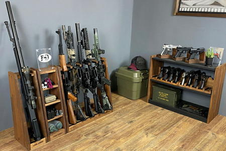 マガジン (弾倉) ラック4段【本体:ブラウン】