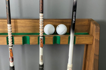 ゴルフクラブスタンド パター 10本用【本体：ブラウン】