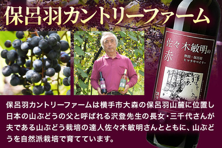 佐々木敏明の赤白飲みくらべ 秋田・保呂羽ヒマラヤベイリー /ペガサスブラン 720ml×各1本 計2本