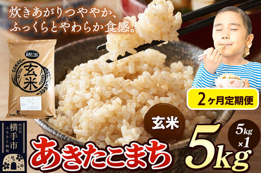 《令和7年産》《定期便2ヶ月》 米 あきたこまち 5kg 【玄米】 秋田県産