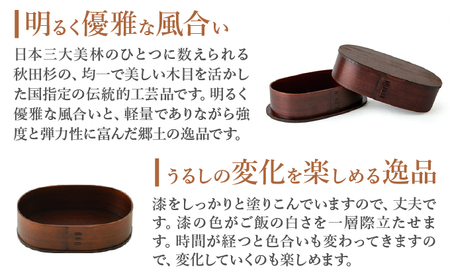 小判弁当（中）ふきうるし塗【仕切付】　310P6005