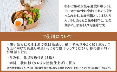 曲げわっぱ ほのか弁当 2段　305P6002