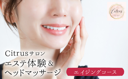 エイジングコース（陶肌トリートメント＋リバイタルセラム）とヘッドマッサージ　340P8405