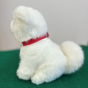 ＜よちよちあきた＞秋田犬白毛ぬいぐるみ（鼻ピンク）　座り　Ｓサイズ　【45P7314】