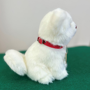 ＜よちよちあきた＞秋田犬白毛ぬいぐるみ（鼻ピンク）　座り　Ｓサイズ　【45P7314】