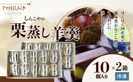 栗蒸し羊羹　10個入り　2箱　75P5605