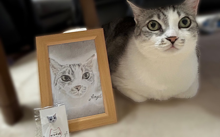 【うちの子似顔絵オーダーメイド】似顔絵の原画　85P7802