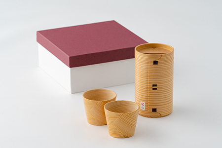 210P6004 【大館曲げわっぱ】徳久利1合&ぐい呑み2ヶセット 【配送日指定不可】