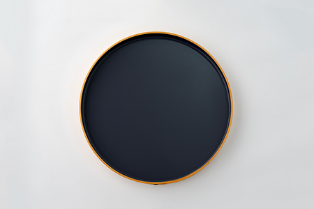 80P6008 【大館曲げわっぱ】丸盆(尺)紫紺 【配送日指定不可】