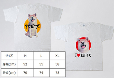 115P5702 秋田犬Tシャツとワンちゃん用おやつセット