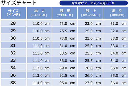 230P7625 秋田の拘りジーンズ「なまはげジーンズ」赤鬼モデル(レギュラーストレート)32インチ 【配送日指定不可】