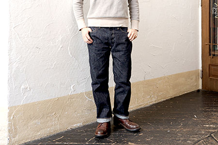 230P7627 秋田の拘りジーンズ「なまはげジーンズ」赤鬼モデル(レギュラーストレート)34インチ 【配送日指定不可】