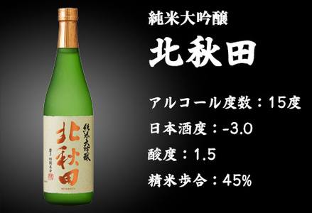 【隔月3回定期便】北鹿『純米大吟醸北秋田』720ｍｌ×6本(全18本)　530P4001