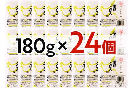 「産直ごはん」 秋田県産米 パックごはん 180g×24個 米 お米 災害時 保存食