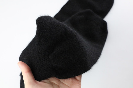 プレミアム カシミヤ レッグウォーマー(黒) 443プランニング 秋田県 男鹿市